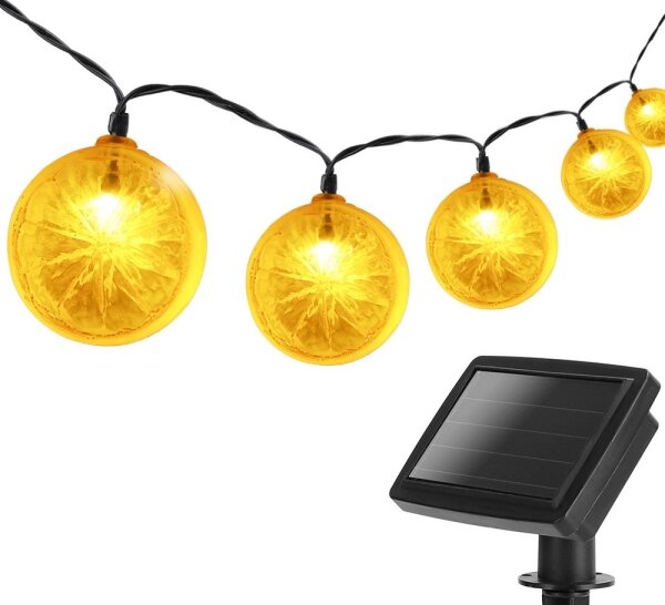 Instalație LED solară Aigostar 10xLED/3,8m IP44 alb cald