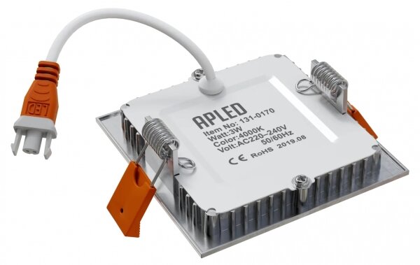 Corp de iluminat LED încastrat pentru baie SQUARE LED/3W/230V IP41 85x85 mm APLED
