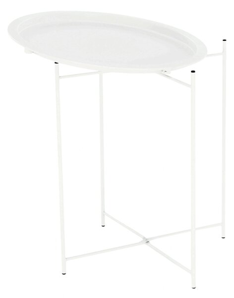 Masuta cu tava detasabila RENDER, alb, metal, 47x47x50 cm