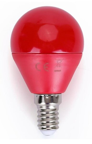 Bec LED G45 E14/4W/230V roșu Aigostar
