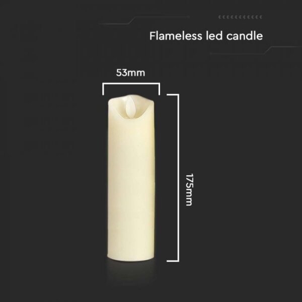 Lumânare LED/2xAA alb cald 17,5 cm