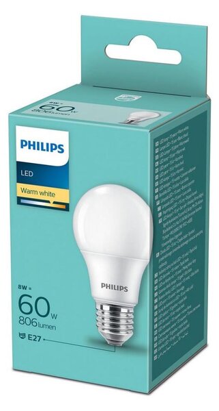 Bec LED Philips A60 E27/8W/230V 2700K