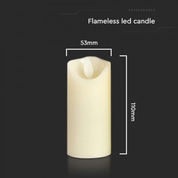 Lumânare LED/2xAA alb cald 11 cm
