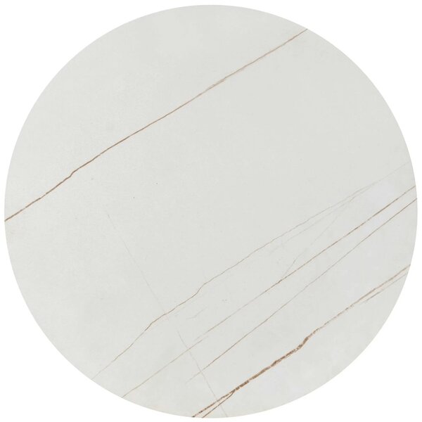Set 2 masute cafea FATIMA, alb cu efect de marmura/auriu, ceramica/met