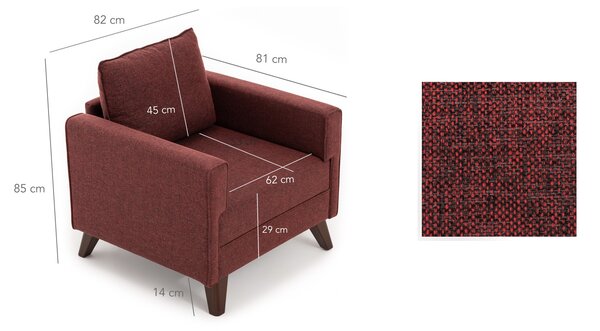 Atelier Del Sofa, Fotoliu Yasin roz 82/81/85 cm