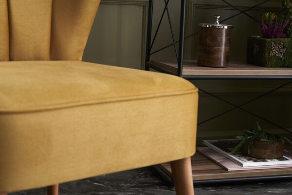 Atelier Del Sofa, Fotoliu fara brate Yakup galben 65/65/80 cm