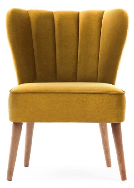 Atelier Del Sofa, Fotoliu fara brate Yakup galben 65/65/80 cm