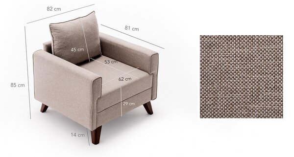 Atelier Del Sofa, Fotoliu Yasin crem 82/81/85 cm