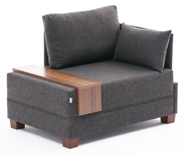 Atelier Del Sofa, Fotoliu Yusuf antracit 100/75/80 cm