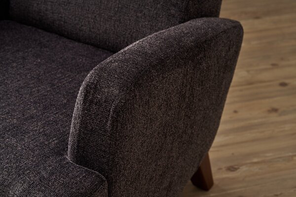 Atelier Del Sofa, Fotoliu Yamac antracit 76/87/91 cm