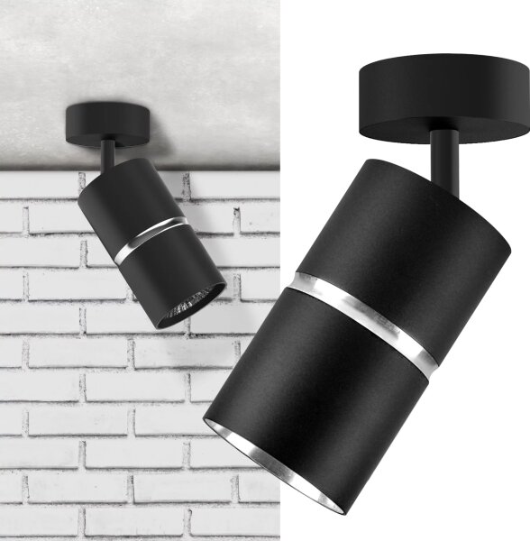 Spot BAMBOO 1xGU10/10W/230V negru