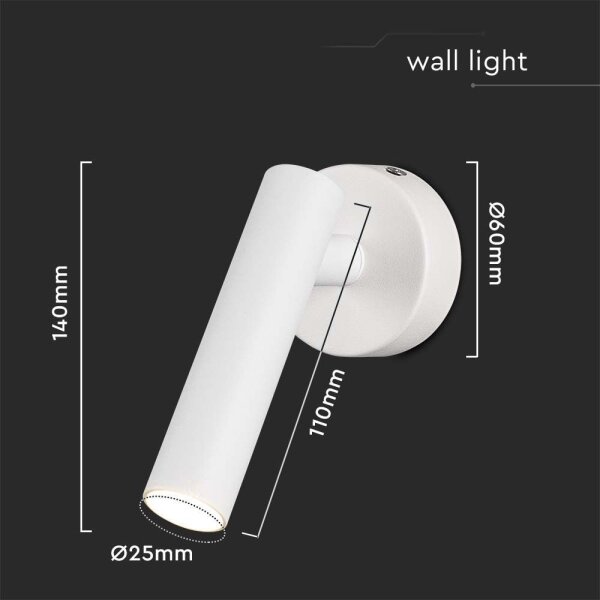 Spot LED de perete LED/2W/230V 4000K alb