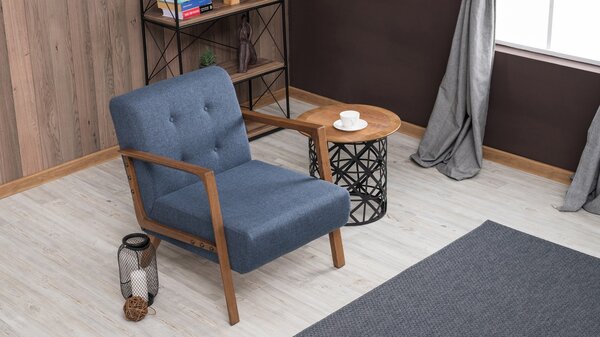 Atelier Del Sofa, Fotoliu Yunus albastru 69/83/80 cm