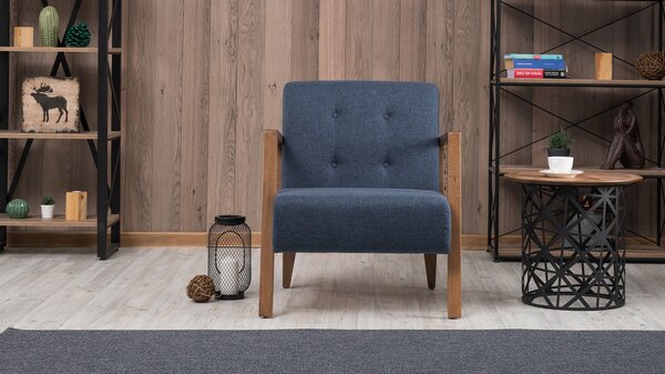 Atelier Del Sofa, Fotoliu Yunus albastru 69/83/80 cm