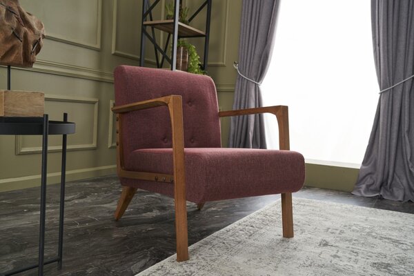 Atelier Del Sofa, Fotoliu Yunus rosu claret 69/83/80 cm