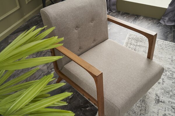 Atelier Del Sofa, Fotoliu Yunus crem 69/83/80 cm