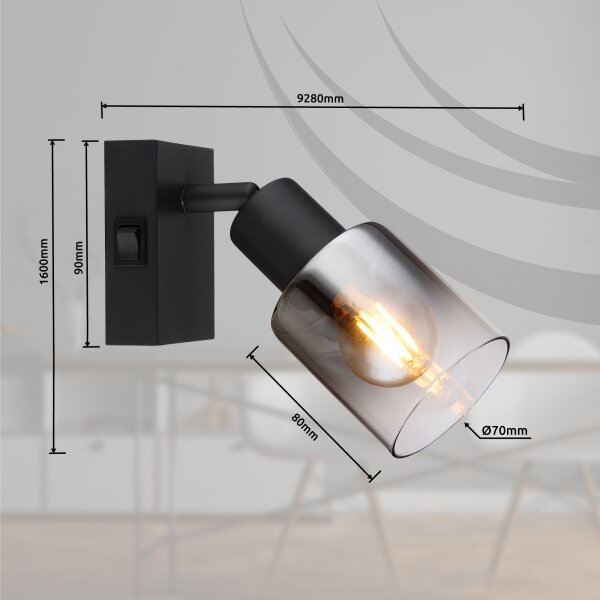 Spot de perete HUBERTUS 1xE14/40W/230V Globo 54308-1