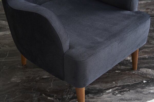 Atelier Del Sofa, Fotoliu Ada antracit 73/80/87 cm
