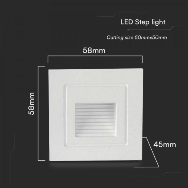 Corp de iluminat LED de exterior pentru scări LED/3W/230V 3000K IP65 alb