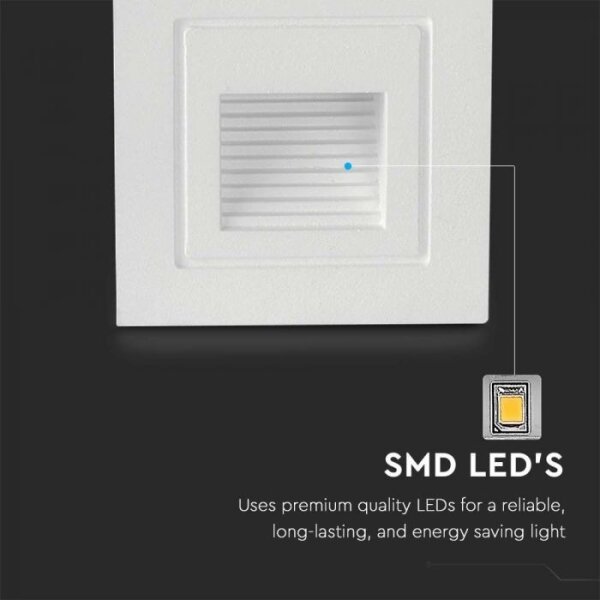 Corp de iluminat LED de exterior pentru scări LED/3W/230V 3000K IP65 alb