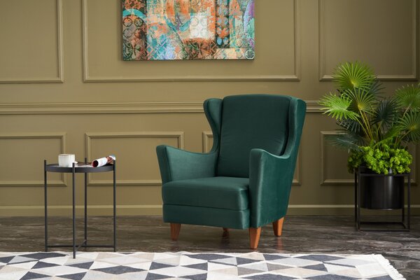 Atelier Del Sofa, Fotoliu Aisha verde 77/80/98 cm