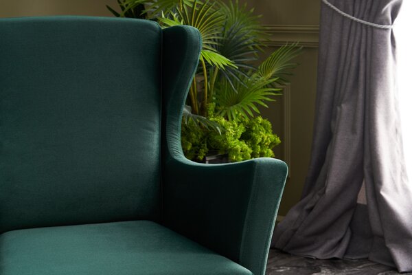 Atelier Del Sofa, Fotoliu Aisha verde 77/80/98 cm