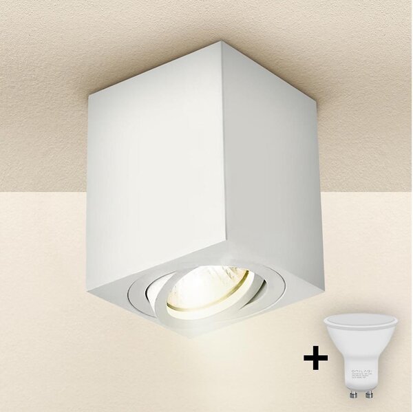 Spot MIA 1xGU10/30W/230V 100x80 mm alb Brilagi