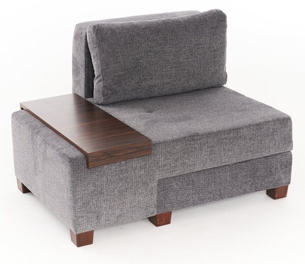 Atelier Del Sofa, Fotoliu extensibil Aiyla gri 116/93/83 cm
