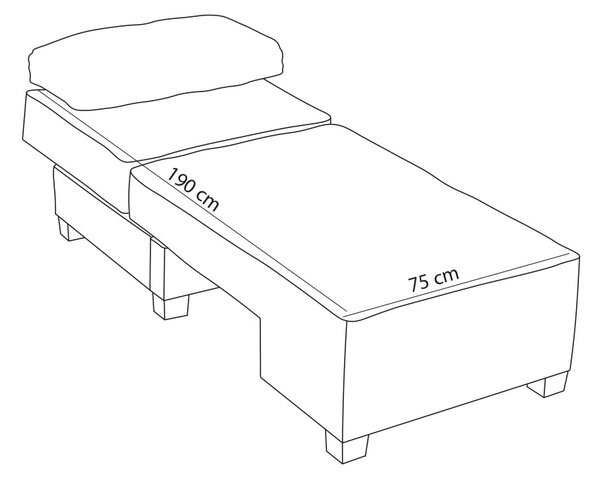Atelier Del Sofa, Fotoliu extensibil Aiyla gri 116/93/83 cm