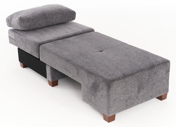 Atelier Del Sofa, Fotoliu extensibil Aiyla gri 116/93/83 cm
