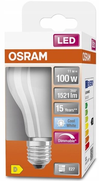 Bec LED dimabil RETROFIT A60 E27/11W/230V 4000K Osram