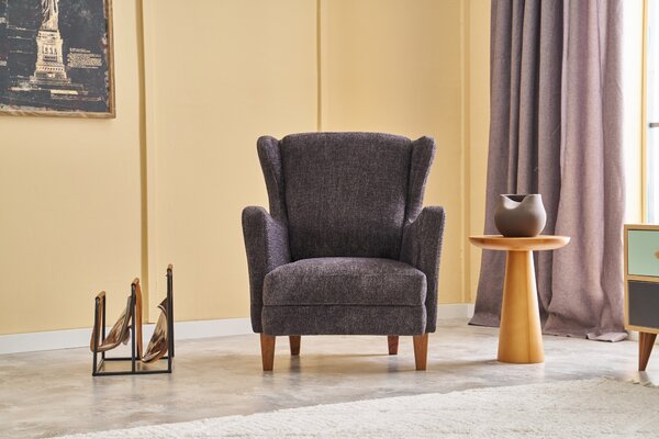 Atelier Del Sofa, Fotoliu Aisha antracit 77/80/98 cm