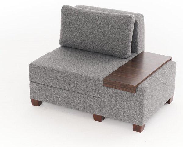 Atelier Del Sofa, Fotoliu extensibil Aiyla gri 116/93/83 cm