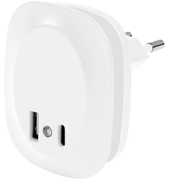 Corp de iluminat LED de veghe cu senzor și USB pentru priză LUNETTA LED/12,5W/230V Ledvance