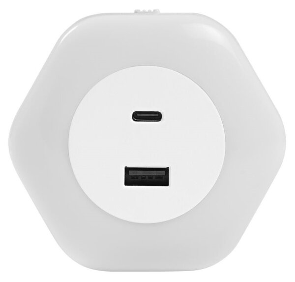 Corp de iluminat LED de orientare cu USB pentru priză LUNETTA LED/15W/230V Ledvance