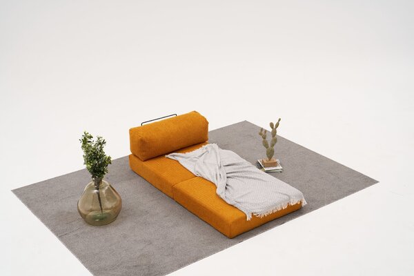 Atelier Del Sofa, Fotoliu extensibil Afet portocaliu 95/95/75 cm