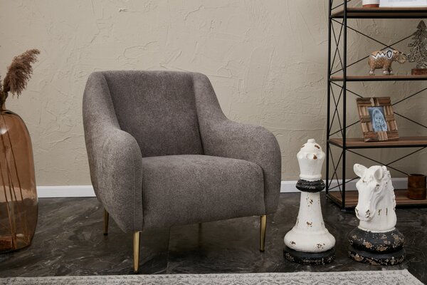 Atelier Del Sofa, Fotoliu Aergul gri-auriu 77/70/77 cm