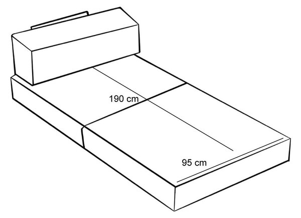 Atelier Del Sofa, Fotoliu extensibil Afet portocaliu 95/95/75 cm