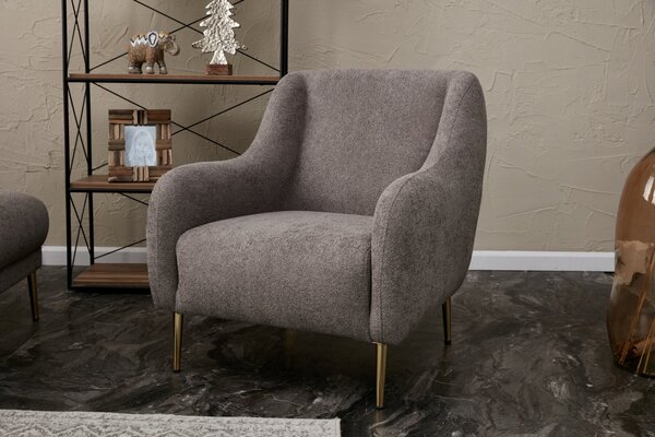 Atelier Del Sofa, Fotoliu Aergul gri-auriu 77/70/77 cm