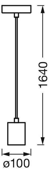 Lustră pe cablu PENDULUM ROUND 1xE27/15W/230V negru Ledvance