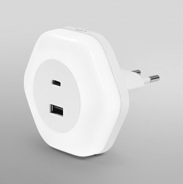 Corp de iluminat LED de orientare cu USB pentru priză LUNETTA LED/15W/230V Ledvance