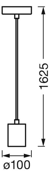 Lustră pe cablu PENDULUM ROBBIN 1xE27/15W/230V negru Ledvance