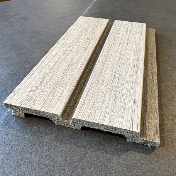 Riflaj decorativ bej texturat, 122 mm