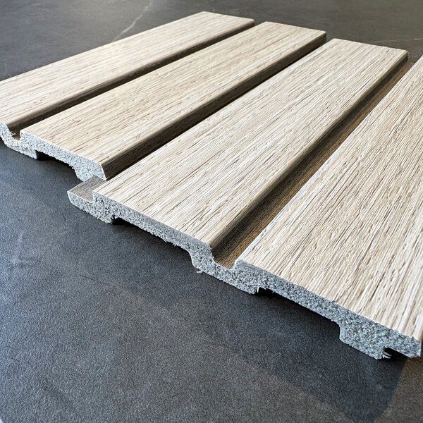 Riflaj decorativ bej texturat, 122 mm
