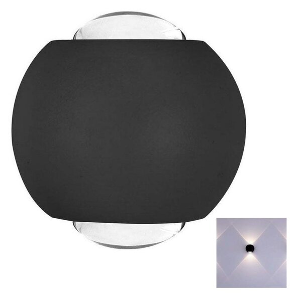 Aplică LED de exterior LED/2W/230V 3000K IP54 negru