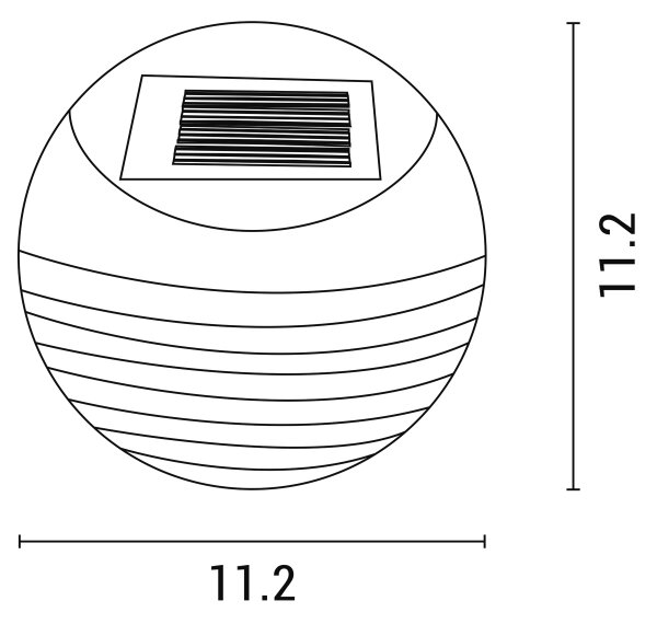 Aplică LED solară cu senzor LED/0,06W/1,2V 3000K IP44