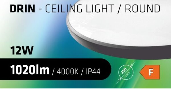 Plafonieră LED pentru baie CIRCLE LED/12W/230V 4000K d. 25 cm IP44 negru