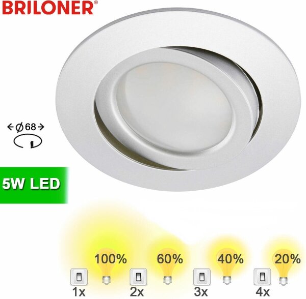 Corp de iluminat LED dimabil pentru baie Briloner 8309-019 LED/5W/230V IP23
