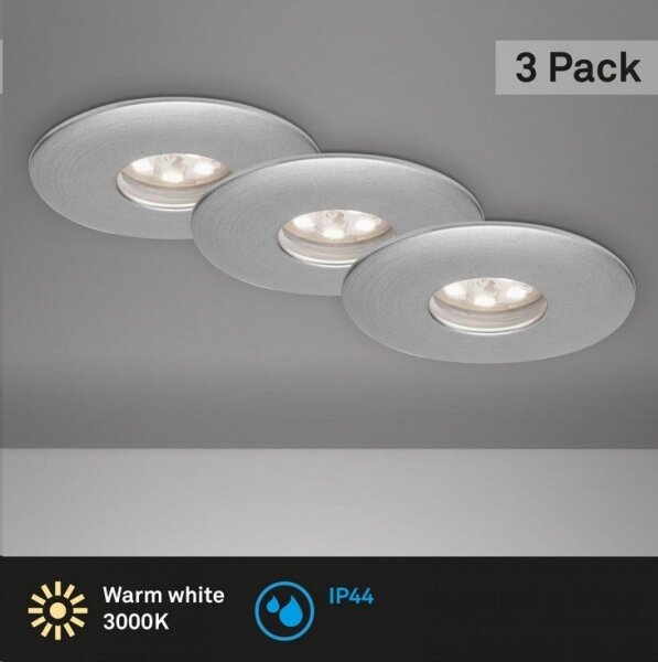 SET 3x corp de iluminat LED încastrat pentru baie Briloner 7240-039 LED/1,8W/230V IP44