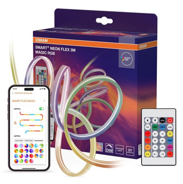 Osram - Bandă LED RGB reglabilă pentru exterior SMART+ MAGIC 3 m LED/15W/230V Wi-Fi + telecomandă